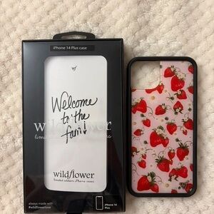 Wildflowers iPhone 14 Plus Case - Strawberry Design